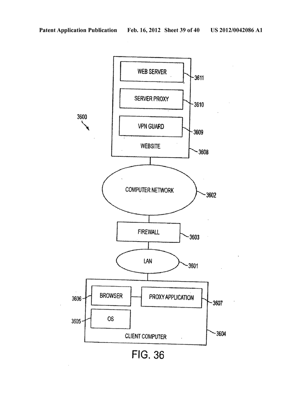 METHOD FOR ESTABLISHING SECURE COMMUNICATION LINK BETWEEN COMPUTERS OF     VIRTUAL PRIVATE NETWORK - diagram, schematic, and image 40