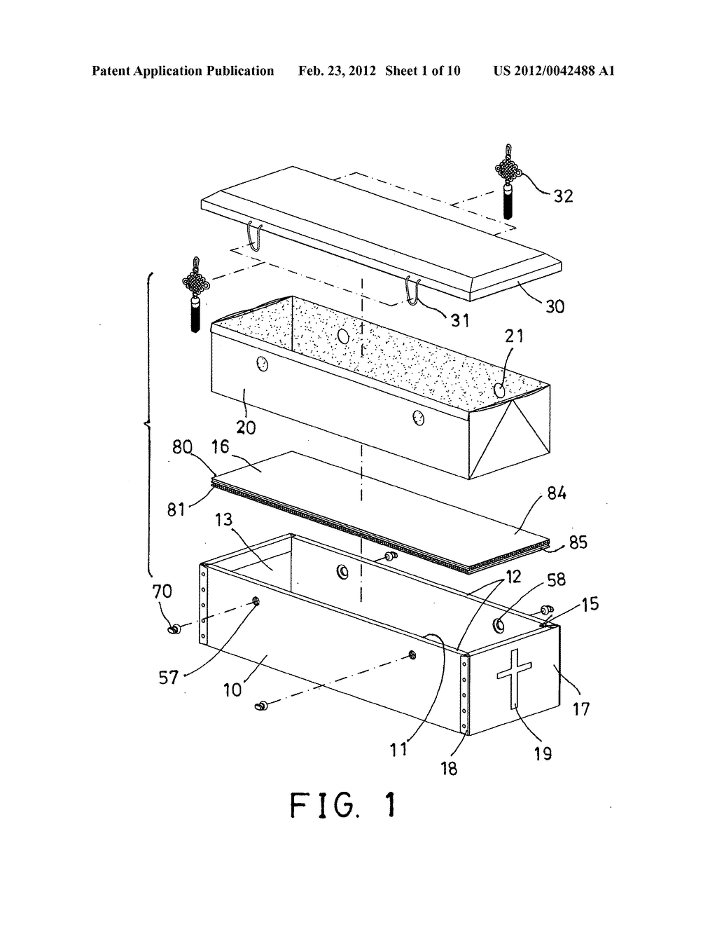 Foldable paper coffin - diagram, schematic, and image 02