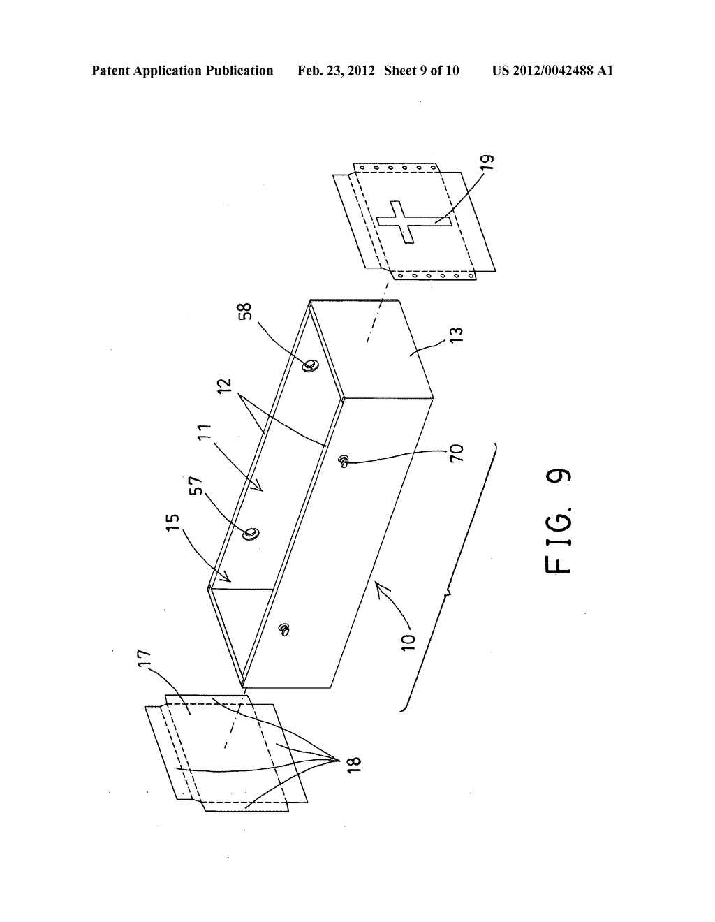 Foldable paper coffin - diagram, schematic, and image 10