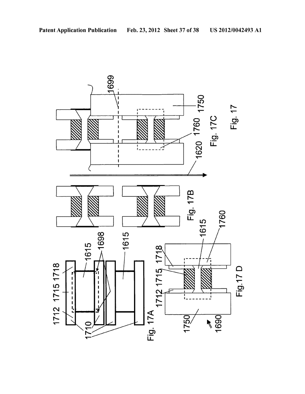 MANUFACTURING METHOD FOR THE MAKING OF ARTICLES OR PRECURSORS COMPRISING     HOOPS - diagram, schematic, and image 38