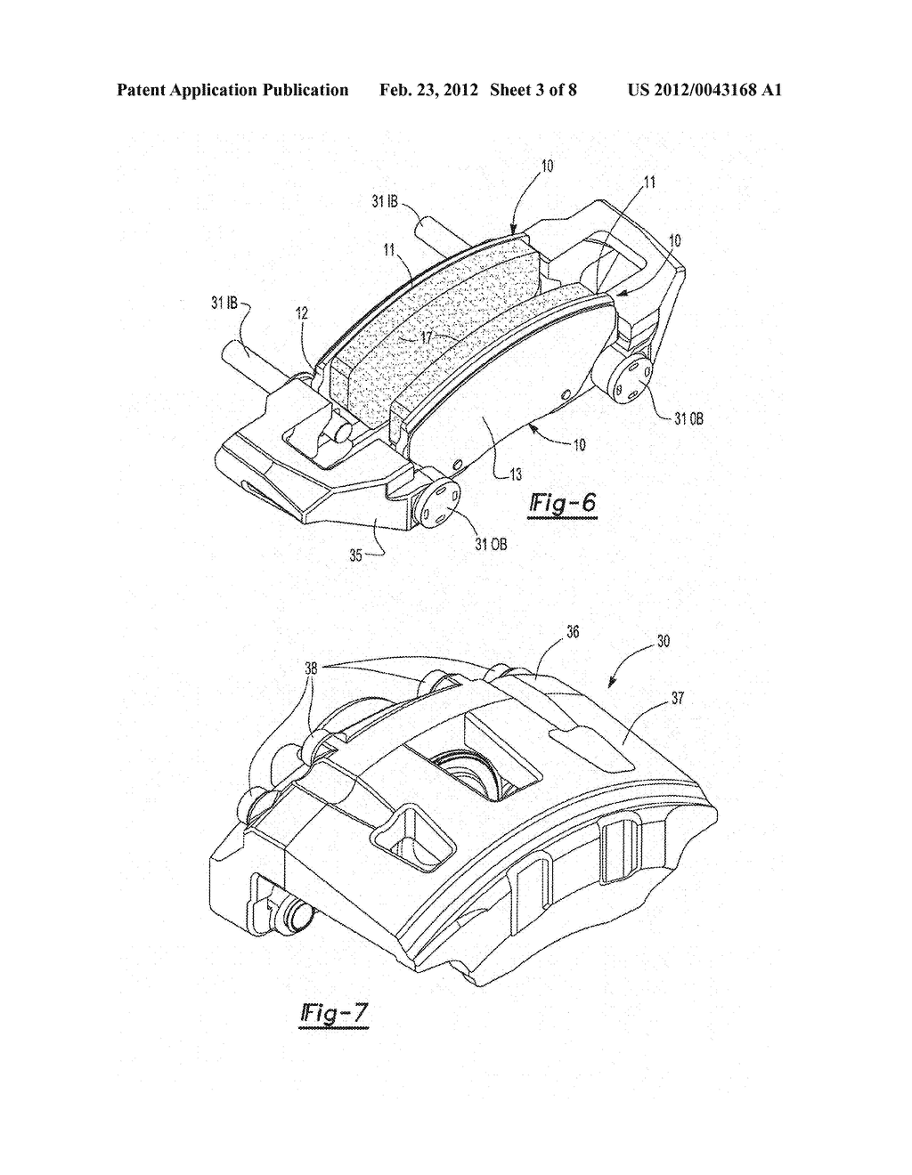 BRAKE SYSTEMS, CALIPER ASSEMBLIES AND PADS INCORPORATING DIFFERENTIAL     ABUTMENTS - diagram, schematic, and image 04