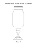Container with Wine Stem and Optional Lid and Optional Handle diagram and image