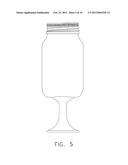Container with Wine Stem and Optional Lid and Optional Handle diagram and image