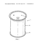 CONTAINER WITH SEAMED CLOSURE AND METHOD AND APPARATUS FOR ITS MANUFACTURE diagram and image