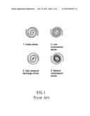 HIGH EFFIEIENCY SCROLL COMPRESSOR WITH SPIRAL COMPRESSOR BLADES OF UNEQUAL     THICKNESS diagram and image