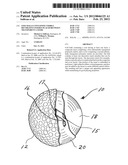 GOLF BALLS CONTAINING VISIBLE DECORATIVE INSERTS PLACED BETWEEN     TRANSPARENT LAYERS diagram and image