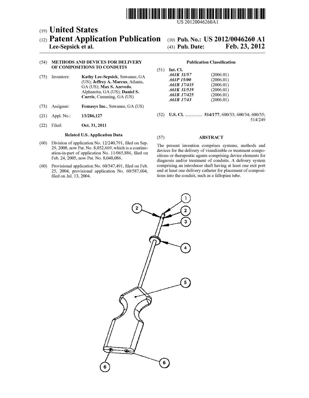 Methods and Devices for Delivery of Compositions to Conduits - diagram, schematic, and image 01
