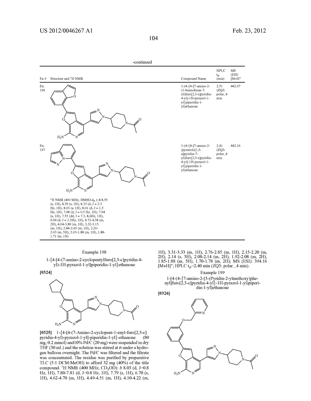7-AMINOFUROPYRIDINE DERIVATIVES - diagram, schematic, and image 105