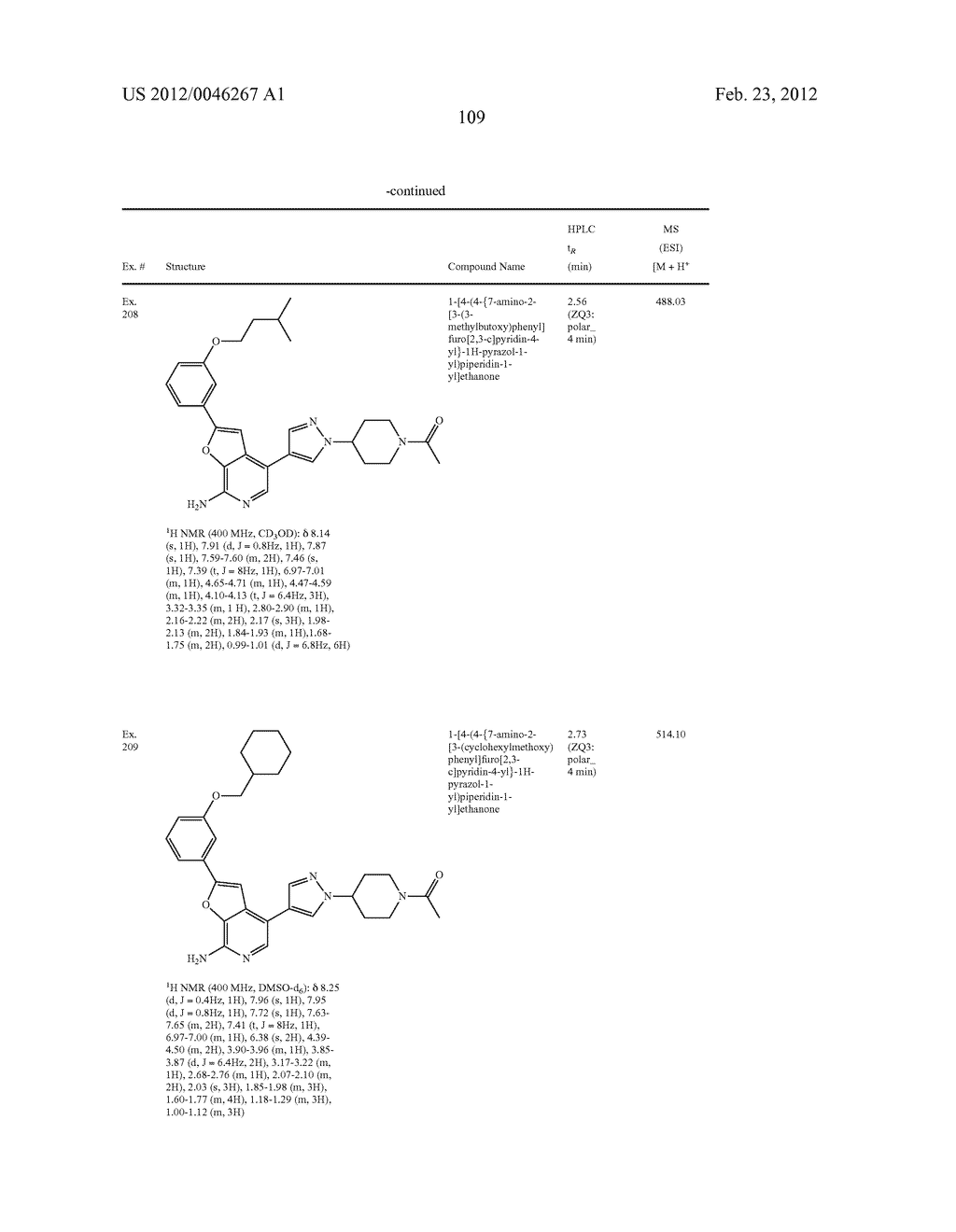 7-AMINOFUROPYRIDINE DERIVATIVES - diagram, schematic, and image 110