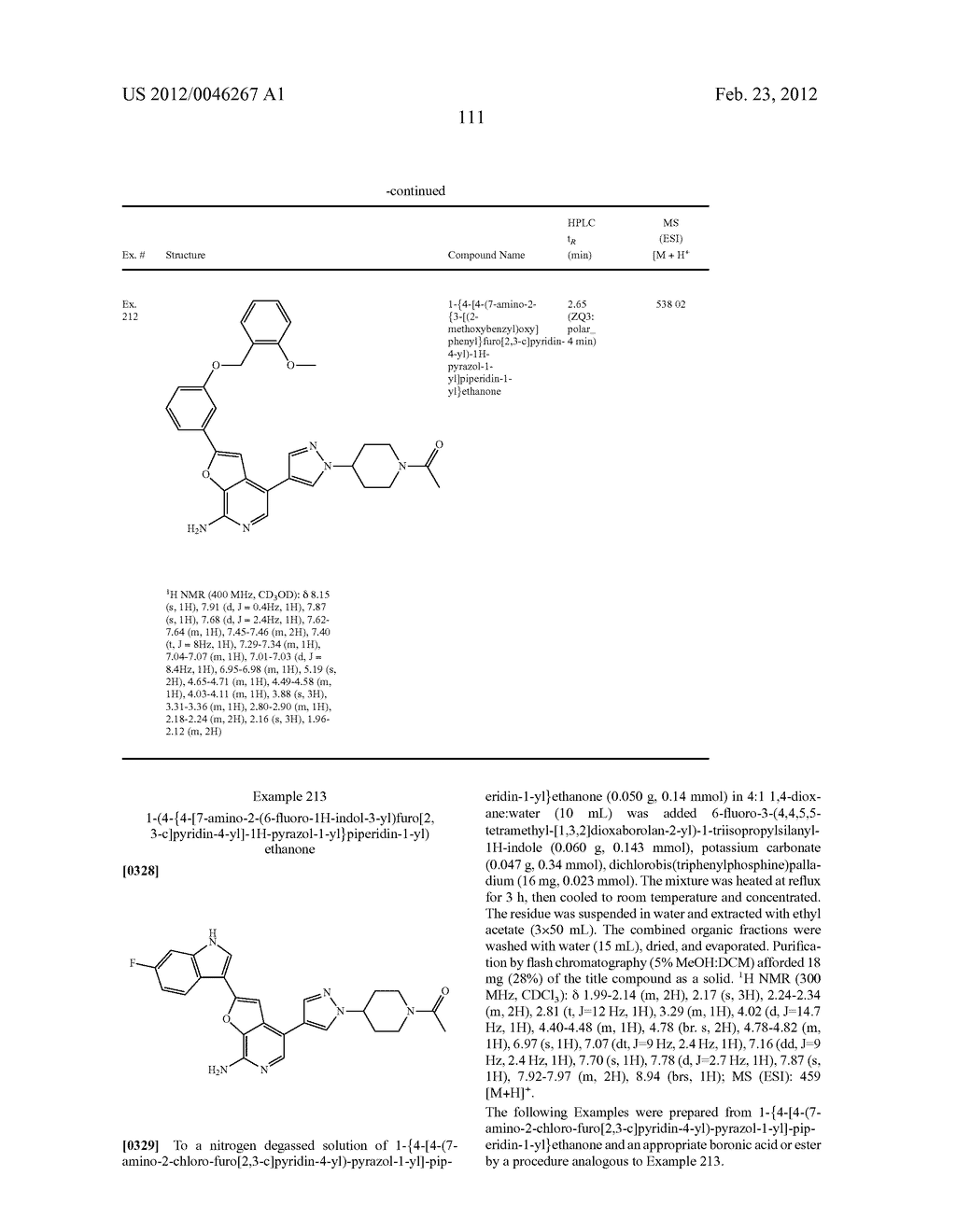 7-AMINOFUROPYRIDINE DERIVATIVES - diagram, schematic, and image 112