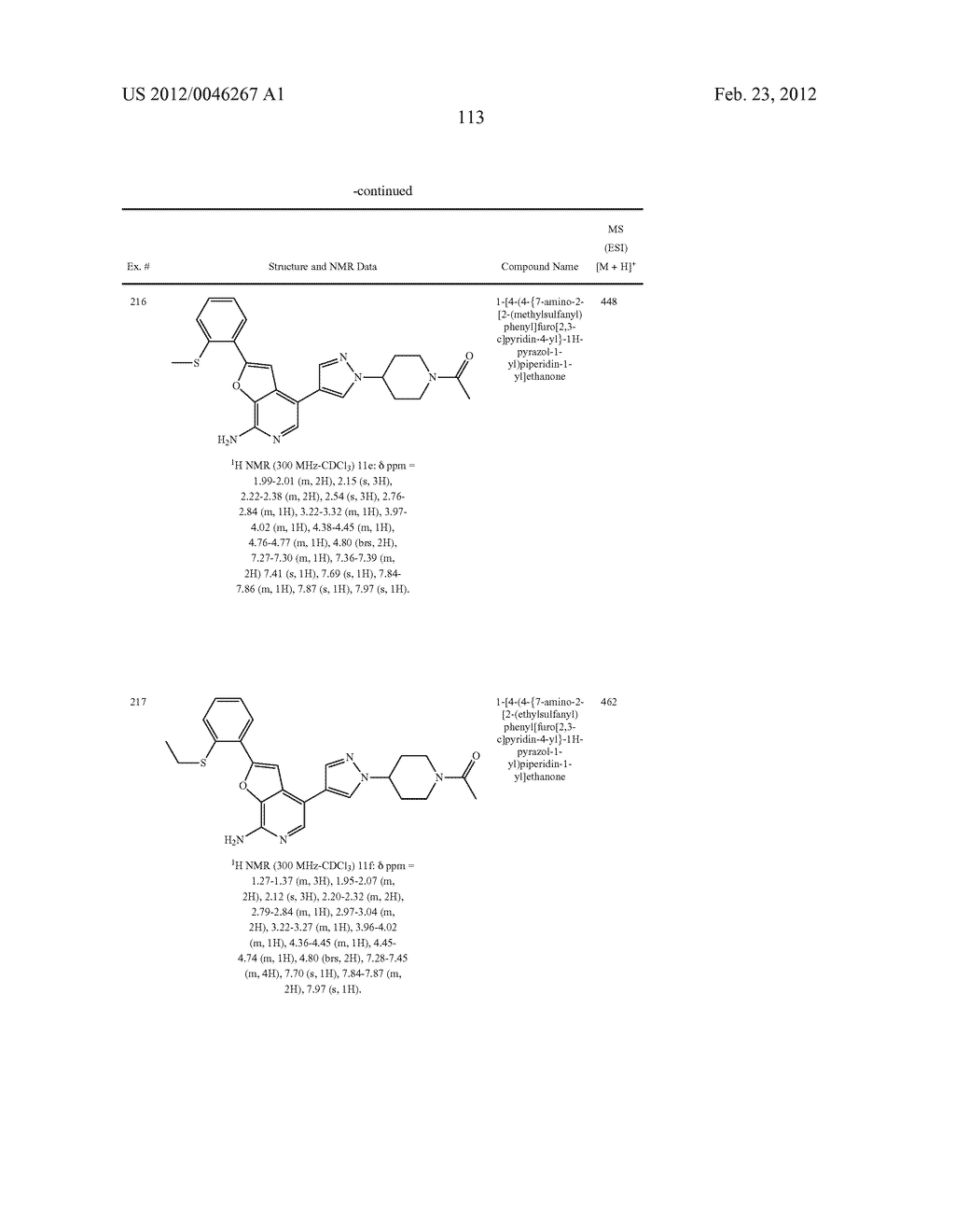 7-AMINOFUROPYRIDINE DERIVATIVES - diagram, schematic, and image 114