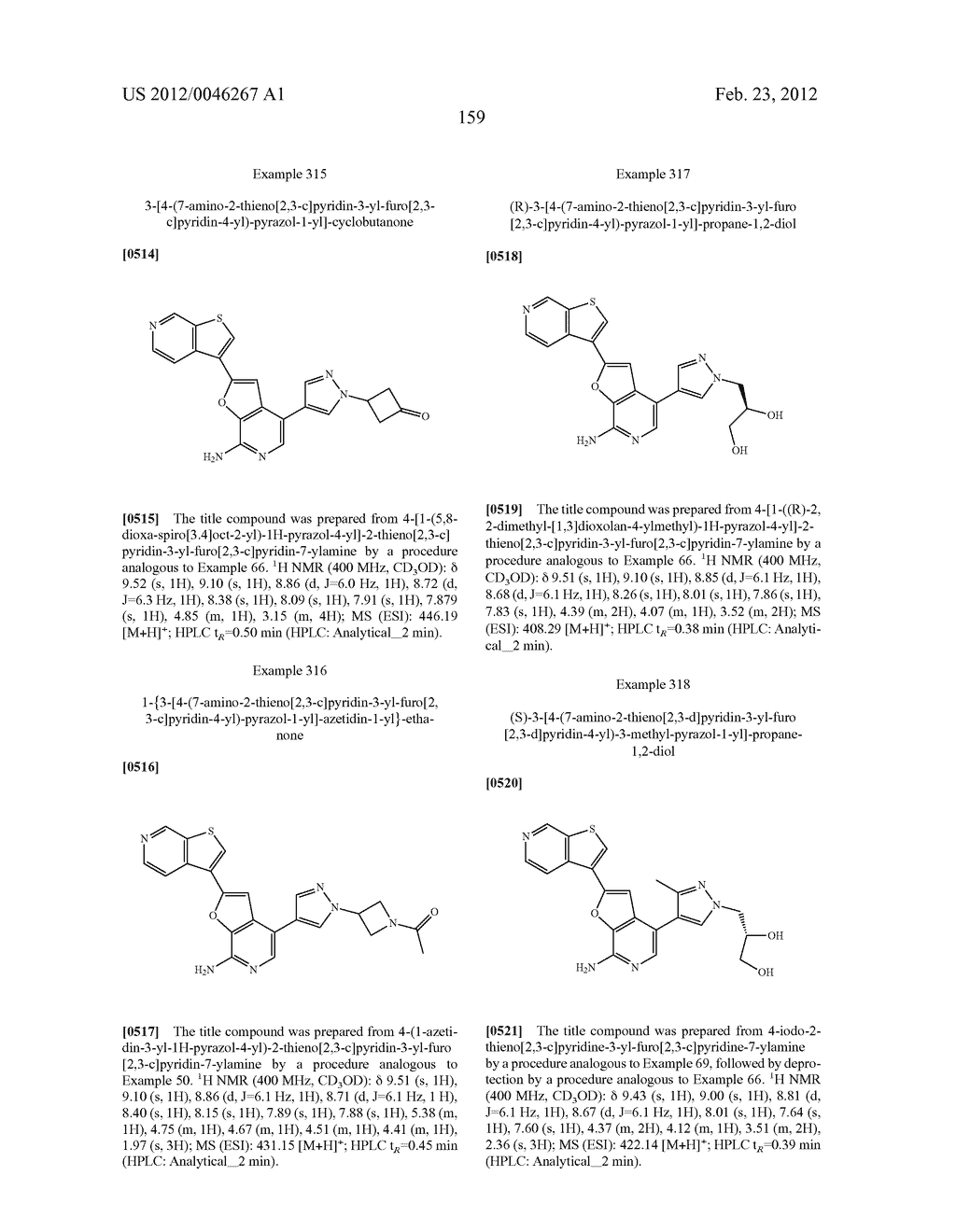 7-AMINOFUROPYRIDINE DERIVATIVES - diagram, schematic, and image 160