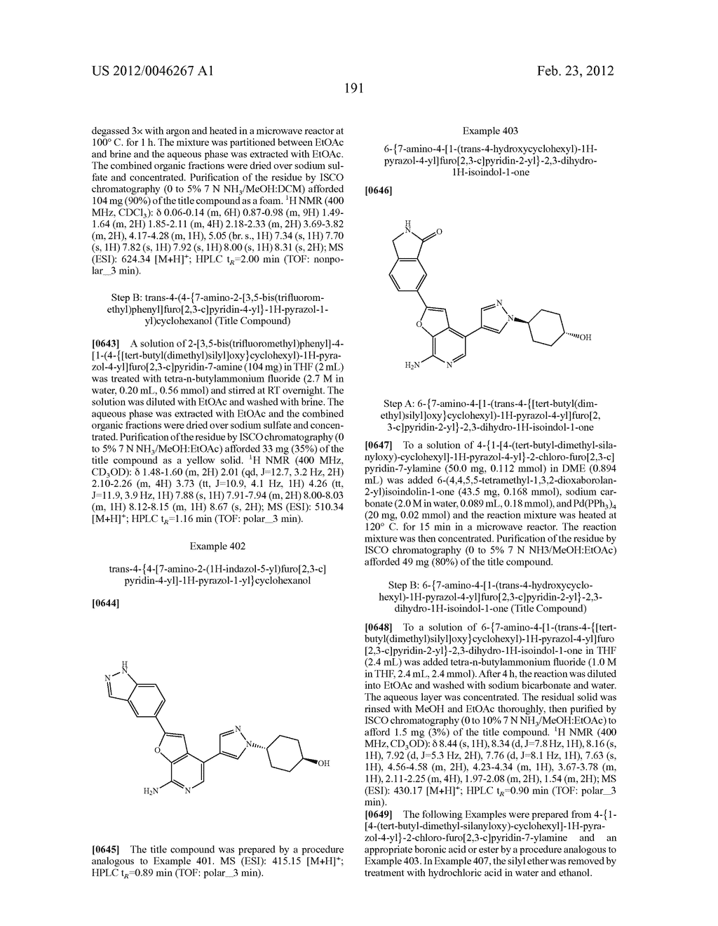 7-AMINOFUROPYRIDINE DERIVATIVES - diagram, schematic, and image 192