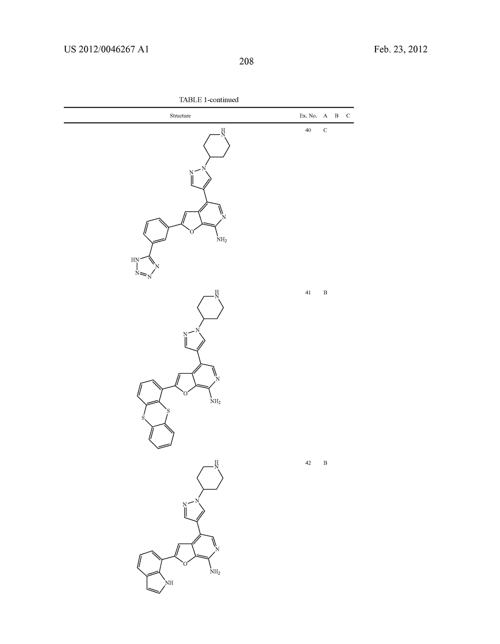 7-AMINOFUROPYRIDINE DERIVATIVES - diagram, schematic, and image 209