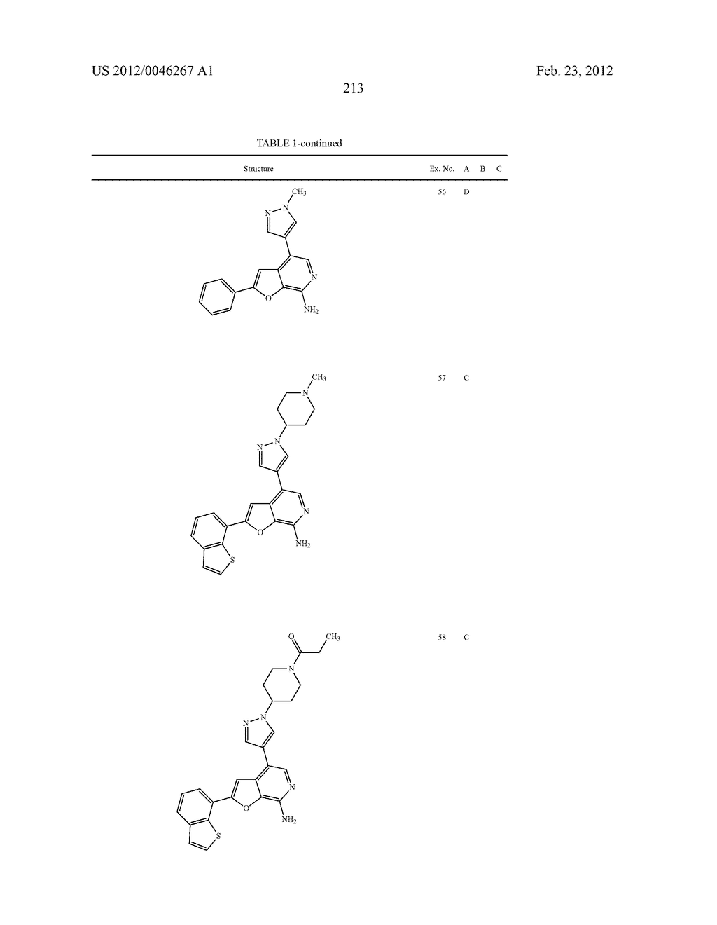 7-AMINOFUROPYRIDINE DERIVATIVES - diagram, schematic, and image 214