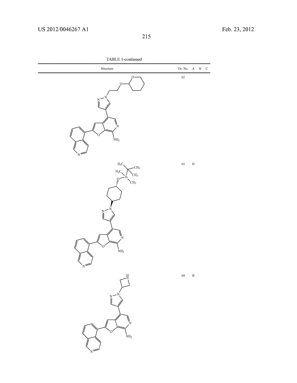 7-AMINOFUROPYRIDINE DERIVATIVES - diagram, schematic, and image 216