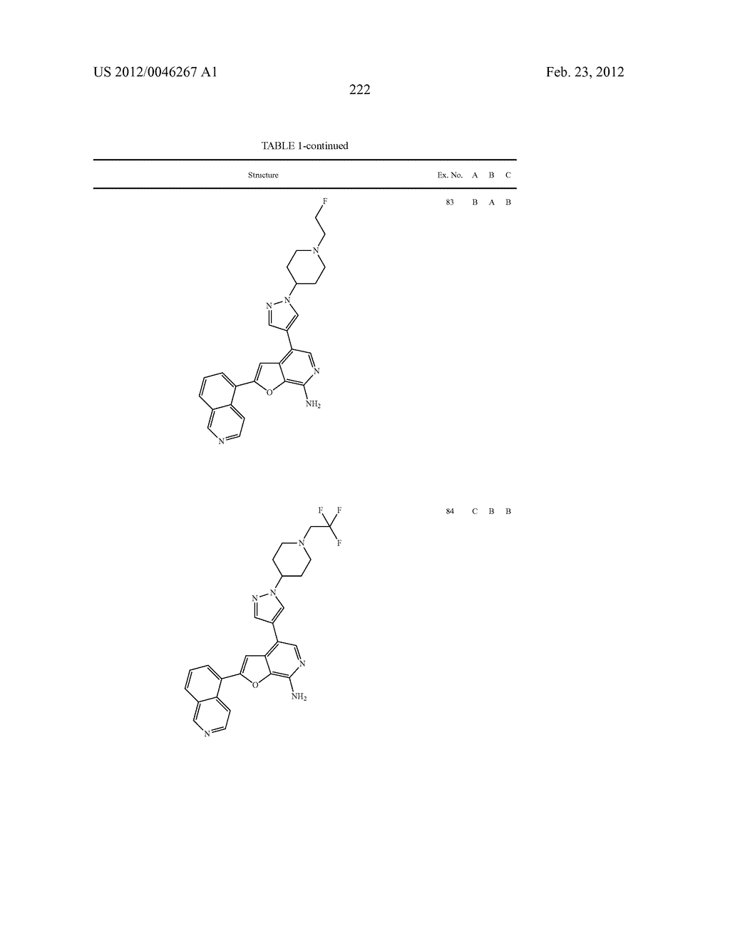 7-AMINOFUROPYRIDINE DERIVATIVES - diagram, schematic, and image 223