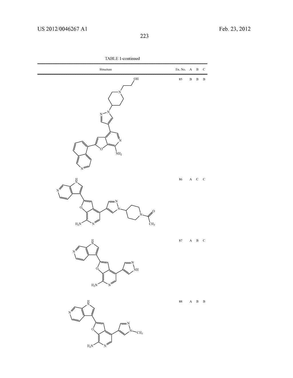 7-AMINOFUROPYRIDINE DERIVATIVES - diagram, schematic, and image 224