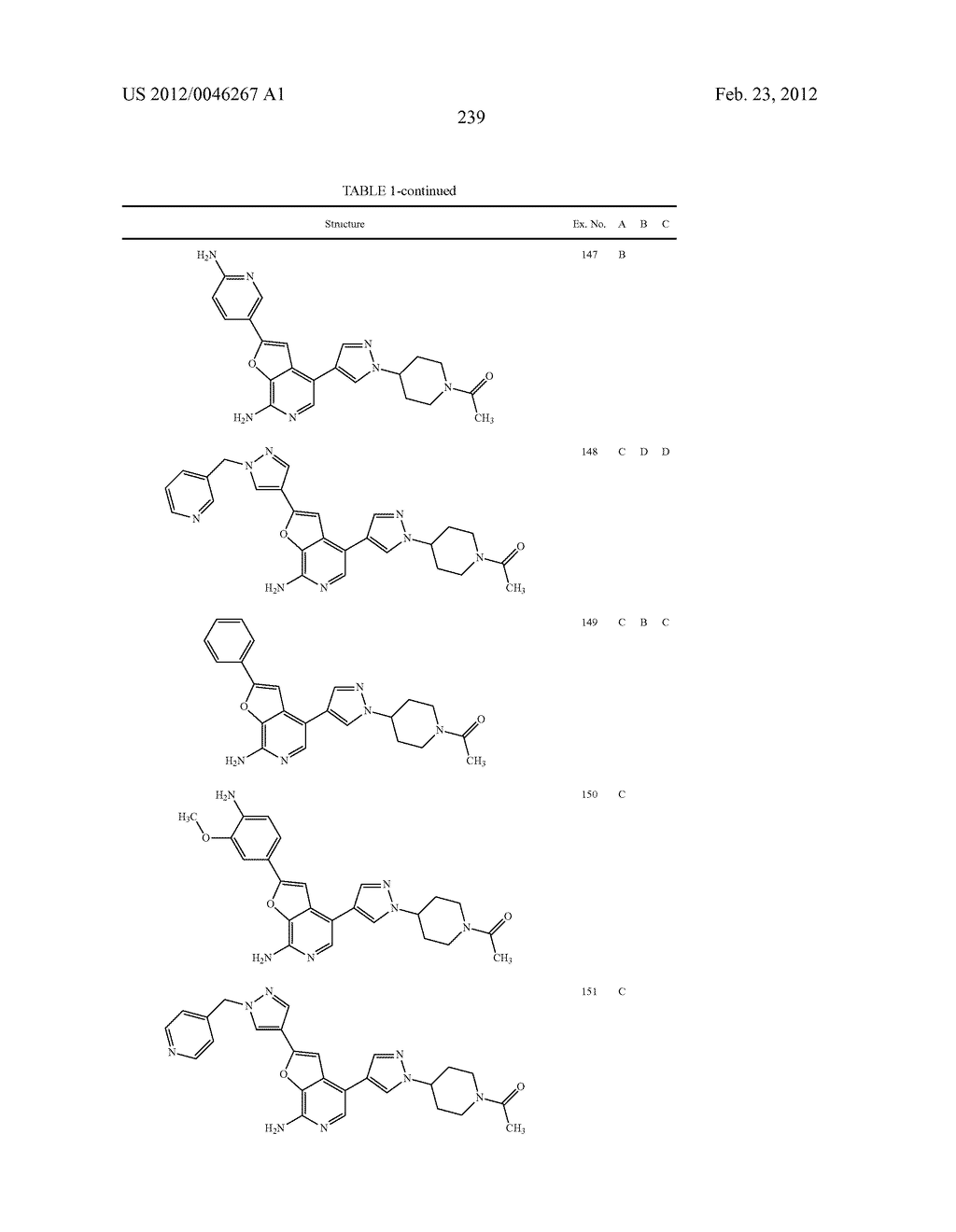 7-AMINOFUROPYRIDINE DERIVATIVES - diagram, schematic, and image 240