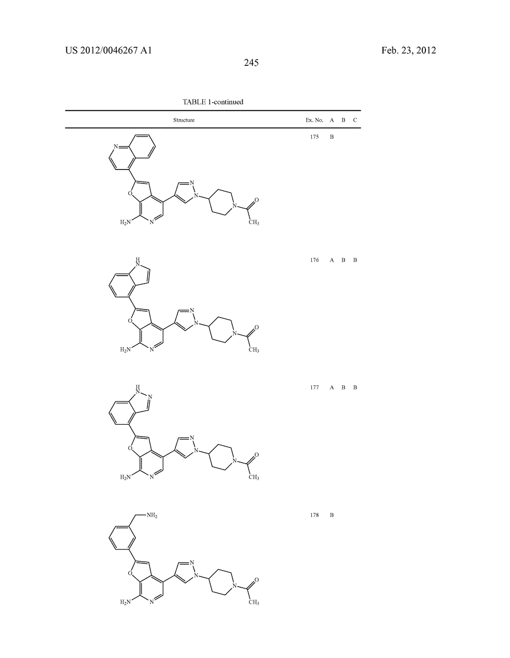 7-AMINOFUROPYRIDINE DERIVATIVES - diagram, schematic, and image 246