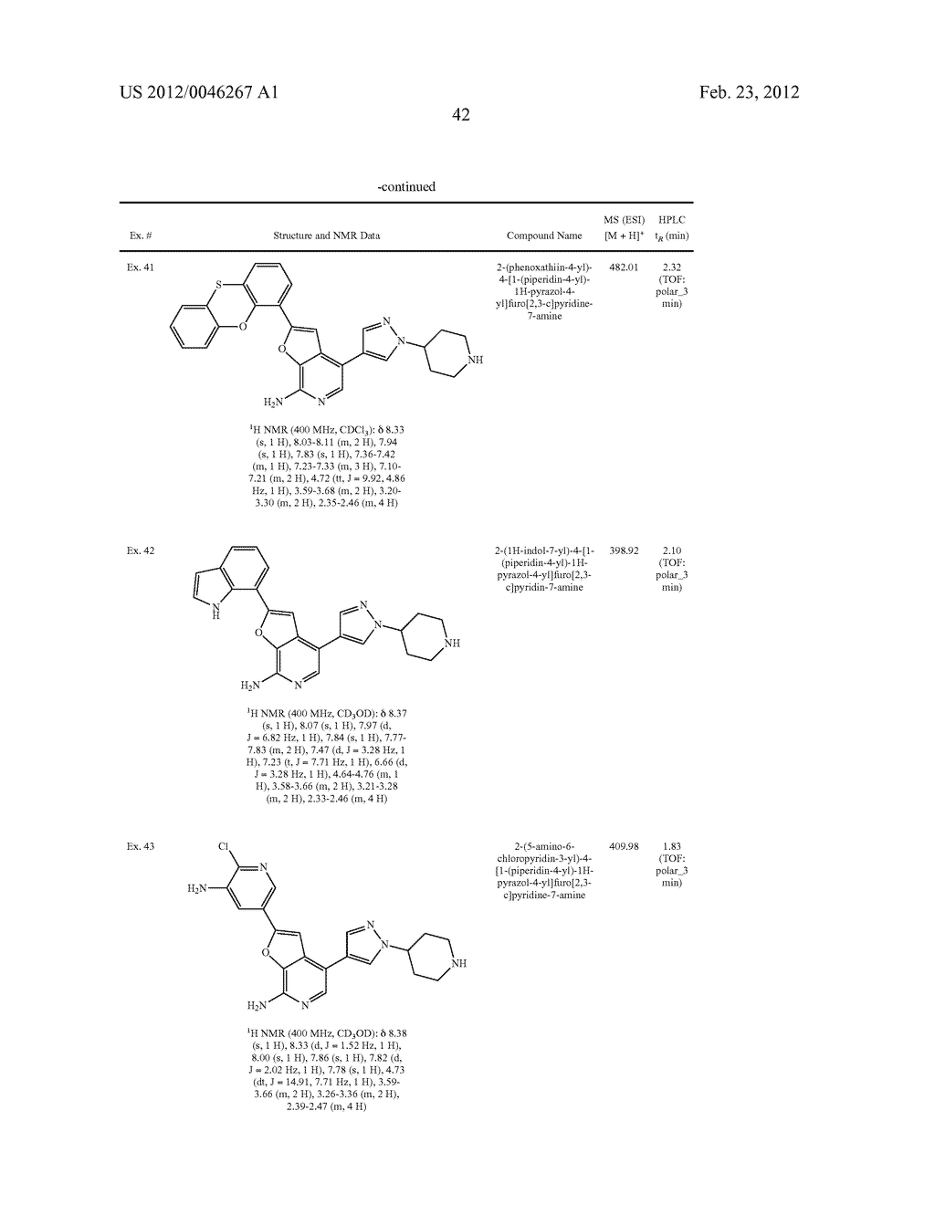 7-AMINOFUROPYRIDINE DERIVATIVES - diagram, schematic, and image 43