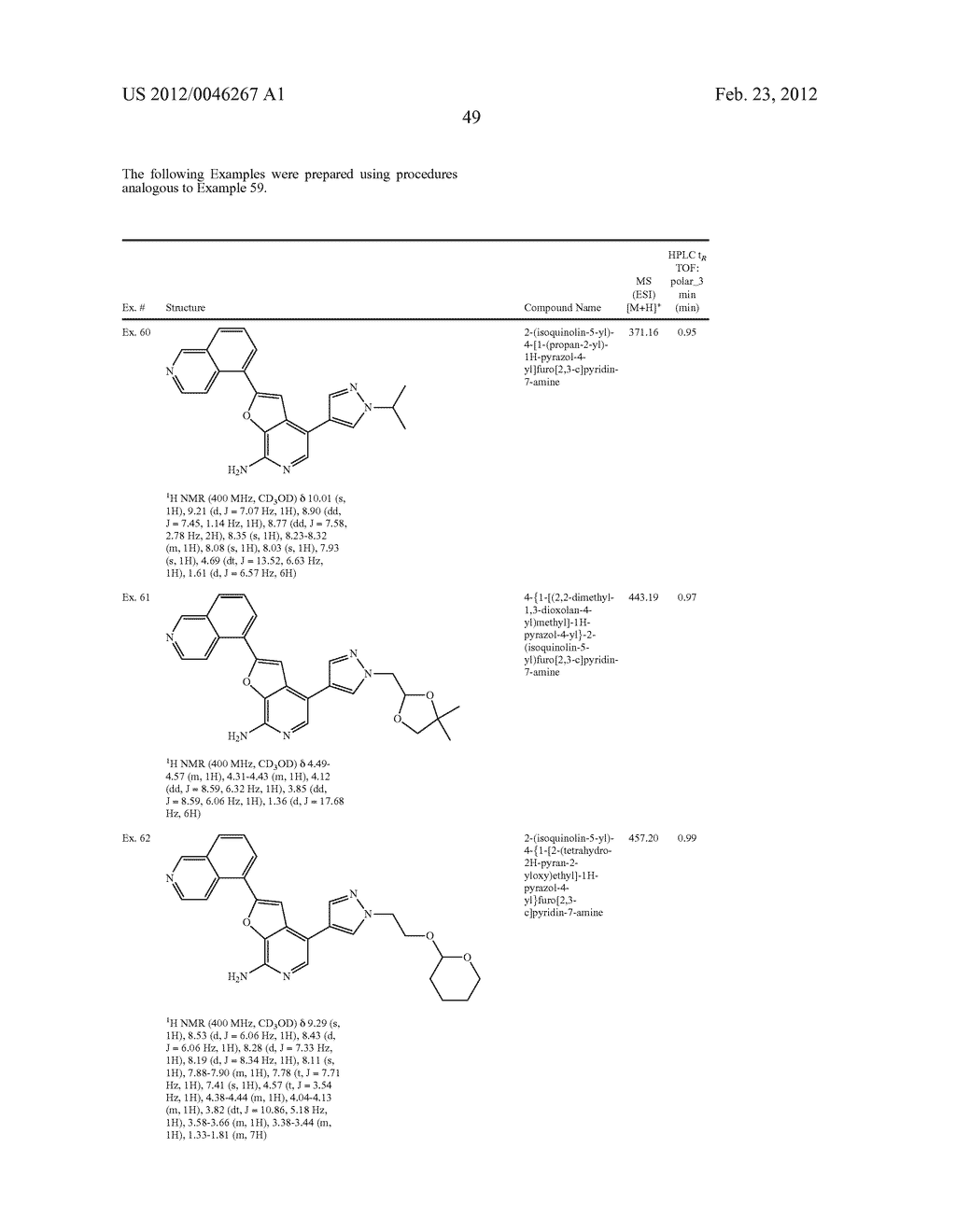 7-AMINOFUROPYRIDINE DERIVATIVES - diagram, schematic, and image 50