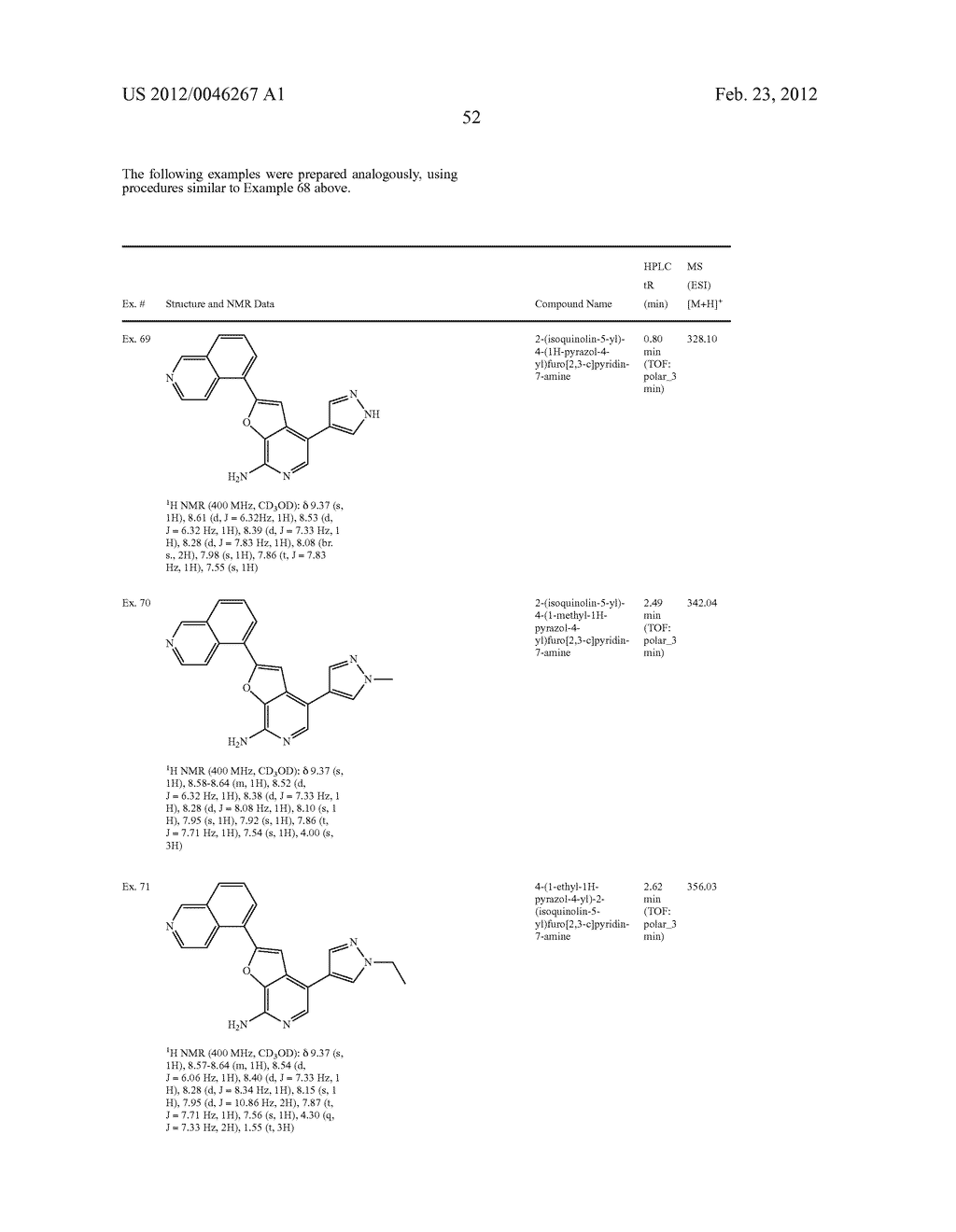 7-AMINOFUROPYRIDINE DERIVATIVES - diagram, schematic, and image 53