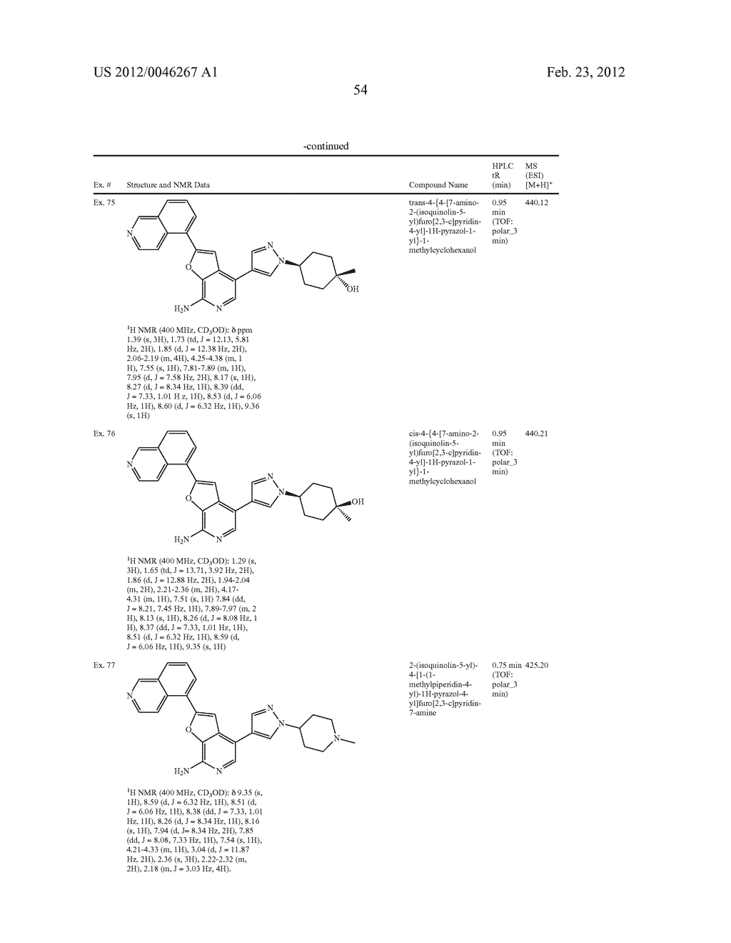 7-AMINOFUROPYRIDINE DERIVATIVES - diagram, schematic, and image 55