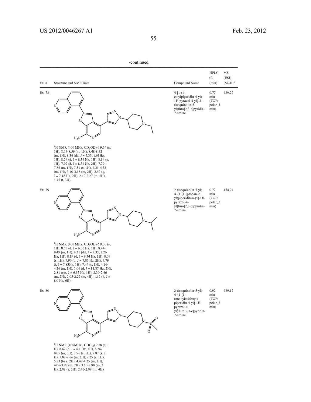 7-AMINOFUROPYRIDINE DERIVATIVES - diagram, schematic, and image 56