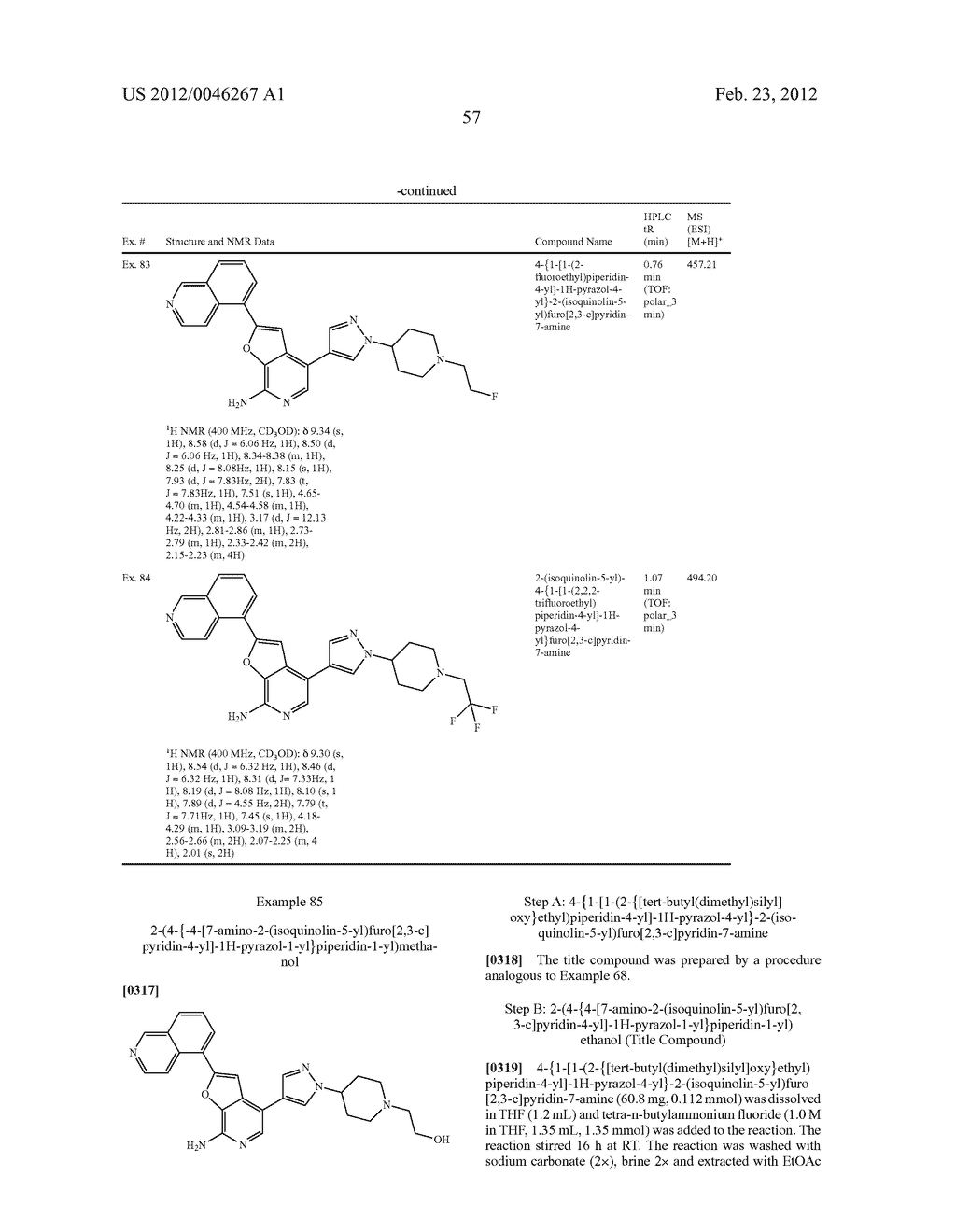 7-AMINOFUROPYRIDINE DERIVATIVES - diagram, schematic, and image 58