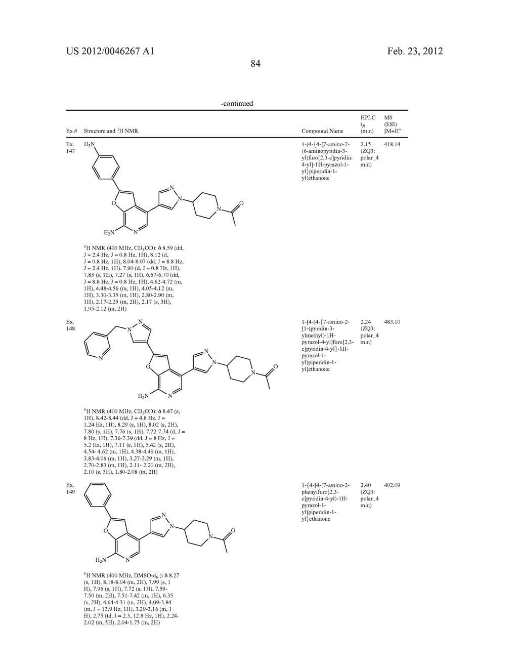 7-AMINOFUROPYRIDINE DERIVATIVES - diagram, schematic, and image 85