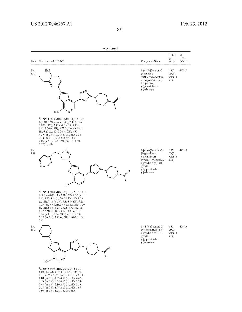 7-AMINOFUROPYRIDINE DERIVATIVES - diagram, schematic, and image 86