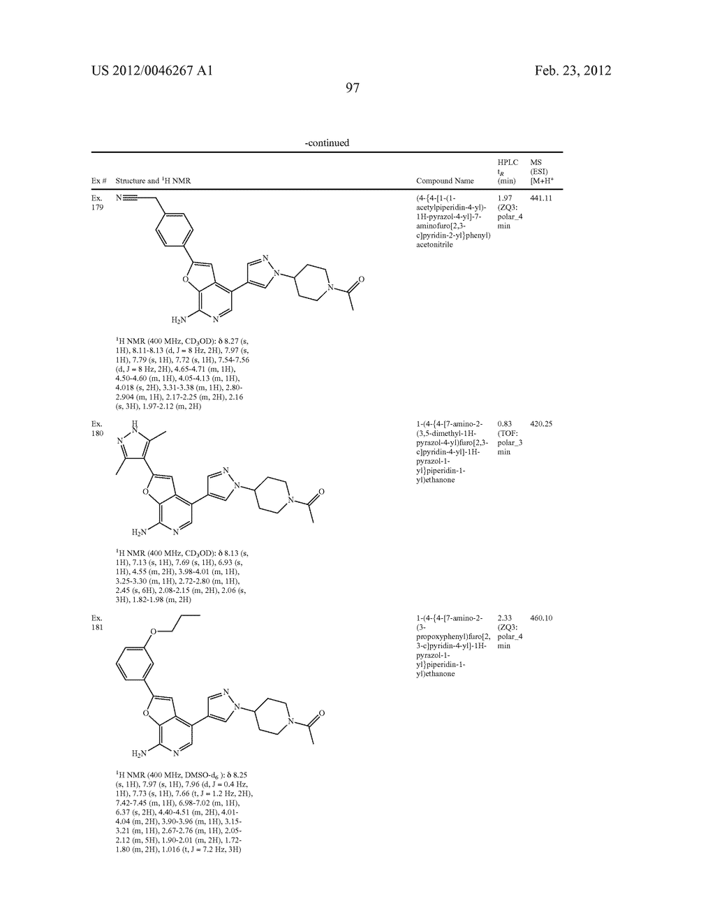 7-AMINOFUROPYRIDINE DERIVATIVES - diagram, schematic, and image 98