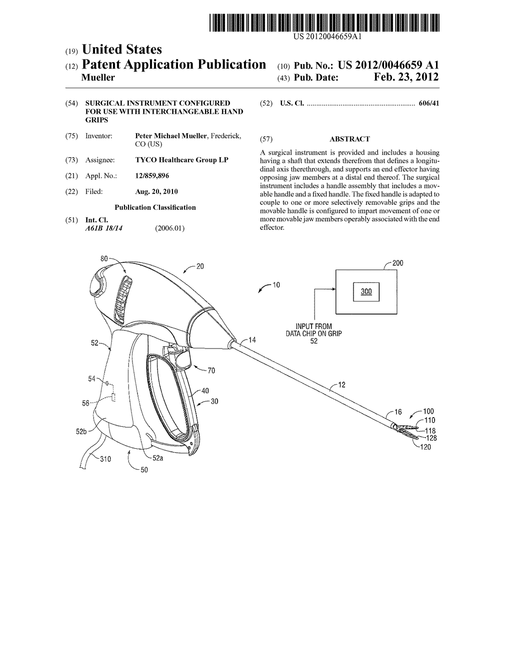 Surgical Instrument Configured for Use with Interchangeable Hand Grips - diagram, schematic, and image 01