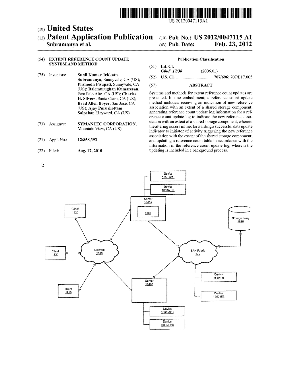 EXTENT REFERENCE COUNT UPDATE SYSTEM AND METHOD - diagram, schematic, and image 01