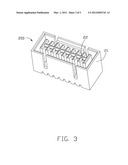 ELECTRICAL CONNECTOR WITH TERMINALS DEPRESSED FROM MATING SURFACES diagram and image