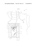 CLOTHING WITH CLEAR POCKET FOR HOLDING PORTABLE ELECTRONIC DEVICES diagram and image