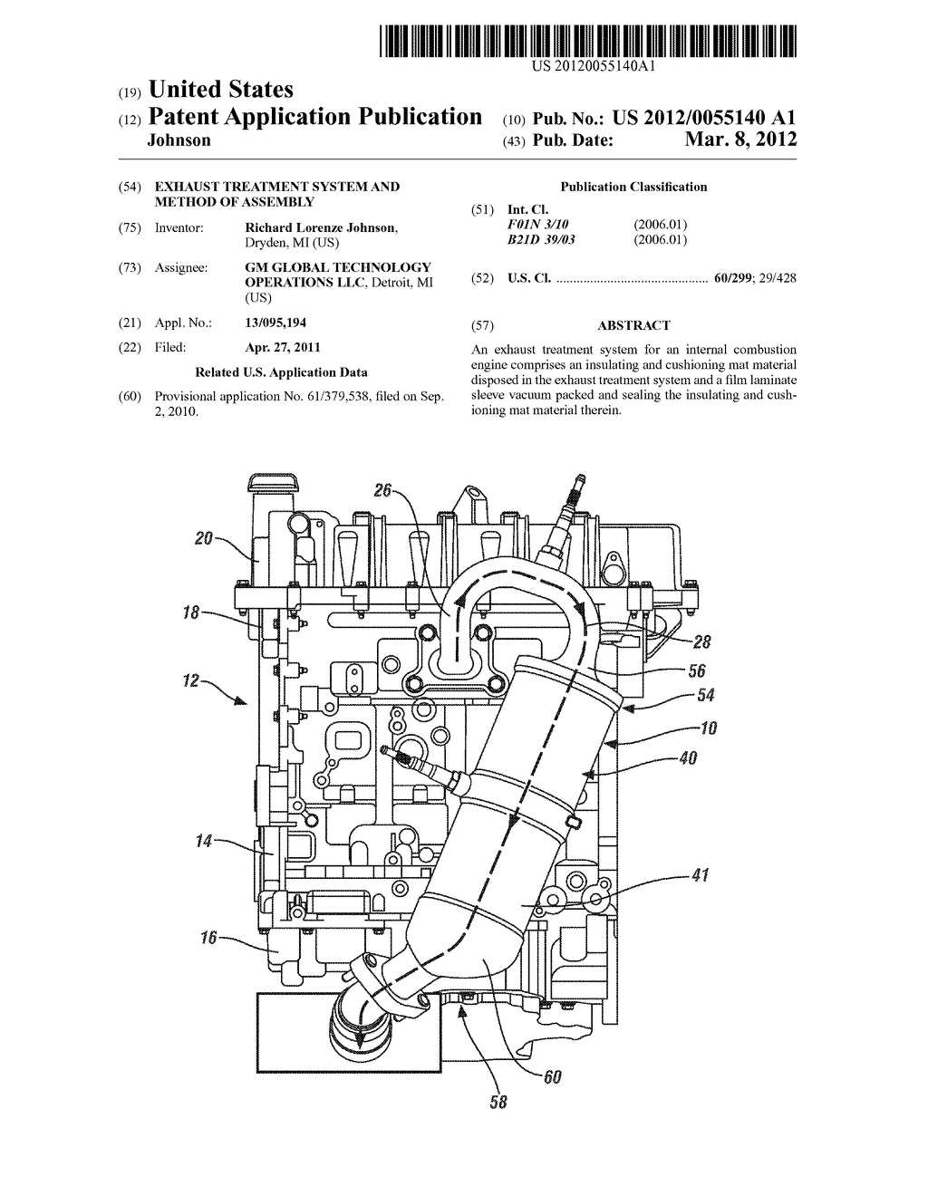 EXHAUST TREATMENT SYSTEM AND METHOD OF ASSEMBLY - diagram, schematic, and image 01