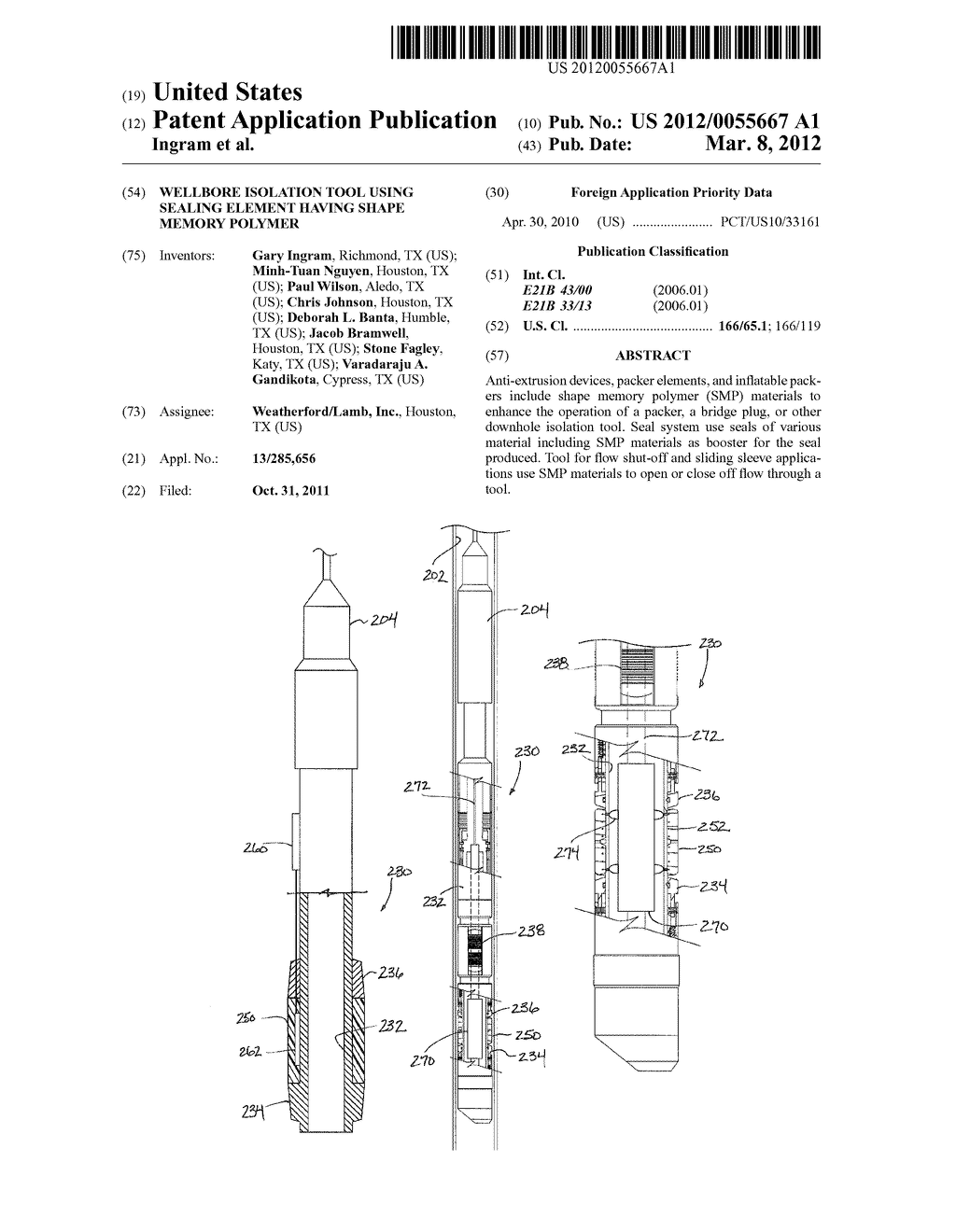 WELLBORE ISOLATION TOOL USING SEALING ELEMENT HAVING SHAPE MEMORY POLYMER - diagram, schematic, and image 01