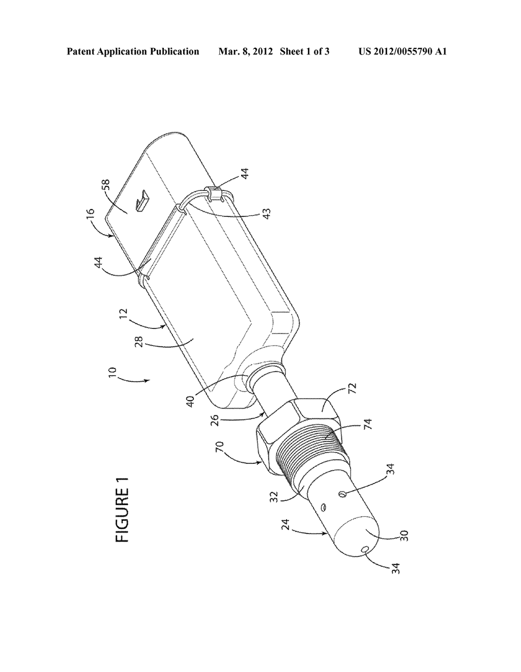 Gas Sensor Assembly with Interior Heat Dissipation, Sealing, and Support     Plug - diagram, schematic, and image 02