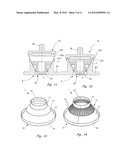 Method for fabricating a funnel, tool for carrying out said method,     funnel, and receptacle containing a funnel diagram and image