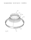 Method for fabricating a funnel, tool for carrying out said method,     funnel, and receptacle containing a funnel diagram and image