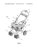 FOLDABLE STROLLER FRAME WITH AN AUTO-EXTENDING WHEEL DISTANCE ADJUSTMENT diagram and image