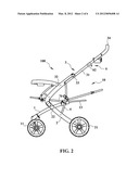 FOLDABLE STROLLER FRAME WITH AN AUTO-EXTENDING WHEEL DISTANCE ADJUSTMENT diagram and image