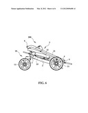 FOLDABLE STROLLER FRAME WITH AN AUTO-EXTENDING WHEEL DISTANCE ADJUSTMENT diagram and image