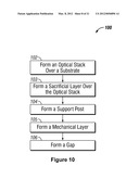 FLEXIBLE FILM INTERFEROMETRIC MODULATOR DEVICES AND METHODS OF FORMING THE     SAME diagram and image