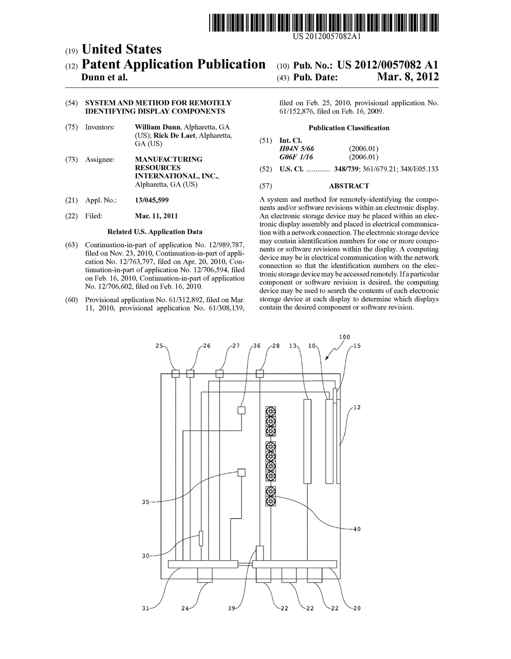 System and Method for Remotely Identifying Display Components - diagram, schematic, and image 01