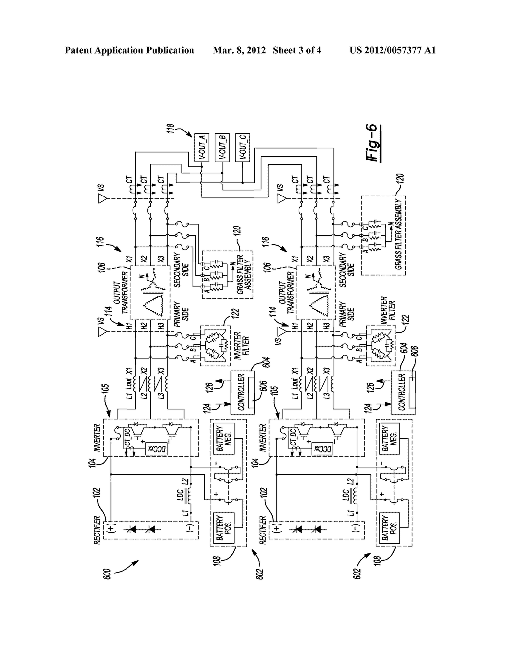 UNINTERRUPTIBLE POWER SUPPLY WITH A DUAL GAIN VOLTAGE REGULATOR     CONTROLLING AN INVERTER OUTPUT VOLTAGE BASED ON ACTIVE AND REACTIVE     COMPONENTS OF CURRENT - diagram, schematic, and image 04