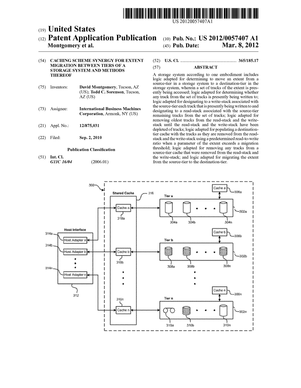 CACHING SCHEME SYNERGY FOR EXTENT MIGRATION BETWEEN TIERS OF A STORAGE     SYSTEM AND METHODS THEREOF - diagram, schematic, and image 01