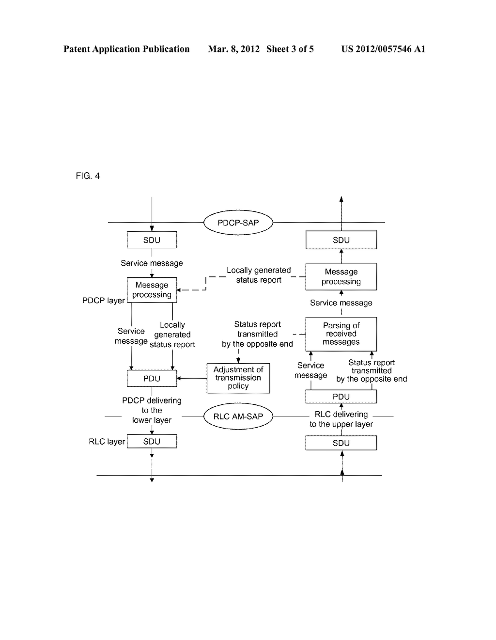 Method and device for reestablishment at packet data convergence protocol     layer - diagram, schematic, and image 04